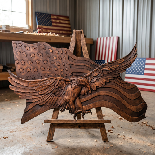 "Wings of Freedom" - Handcrafted Wooden Art