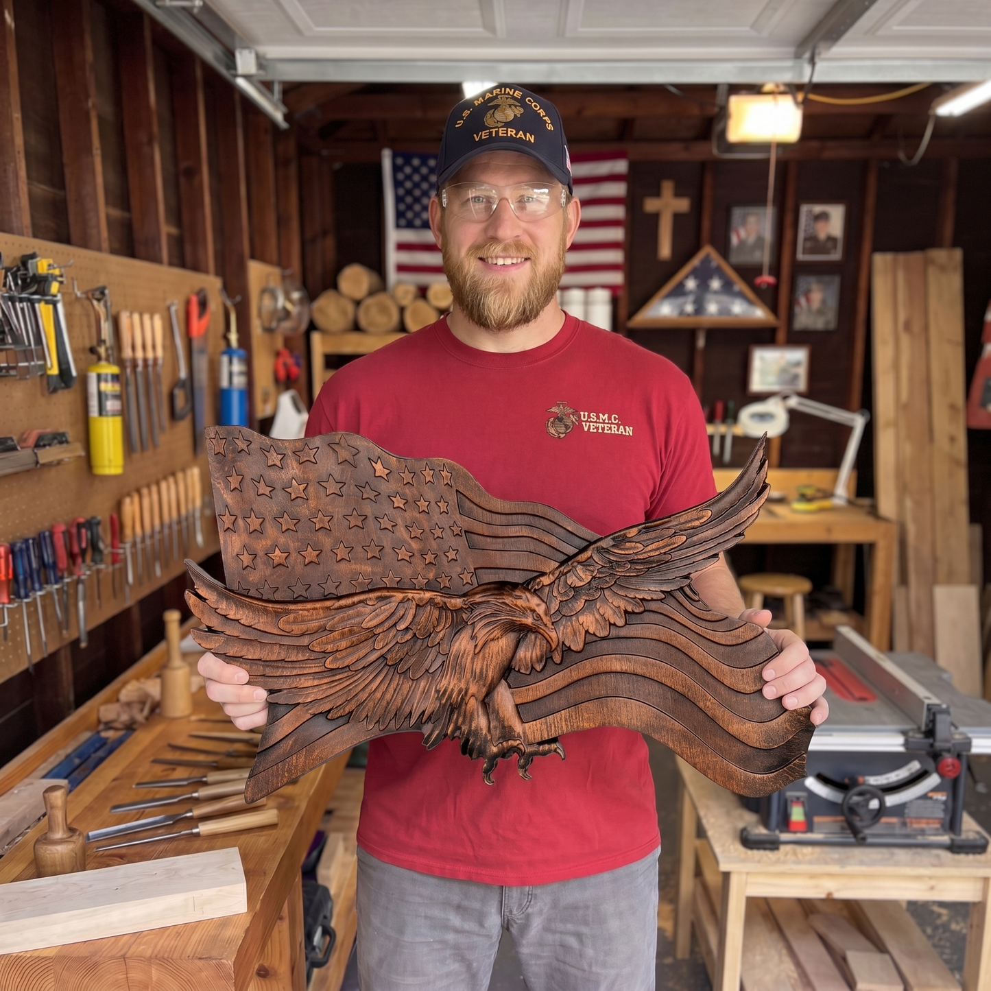 "Wings of Freedom" - Handcrafted Wooden Art