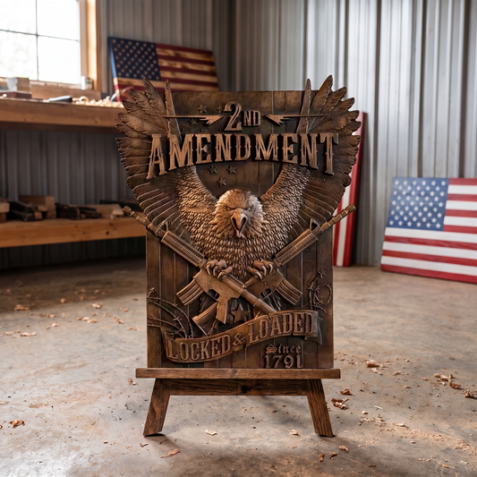 "The Patriot's Right" — Handcarved Wooden Art