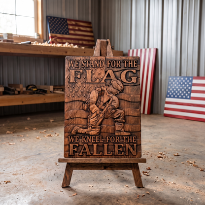 "Honor the Fallen" — Handcarved Wooden Art