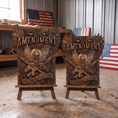 "The Patriot's Right" — Handcarved Wooden Art