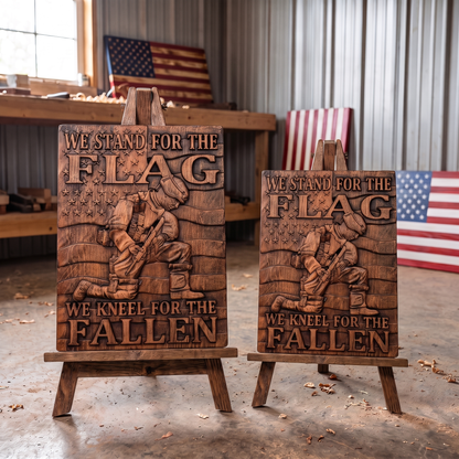 "Honor the Fallen" — Handcarved Wooden Art