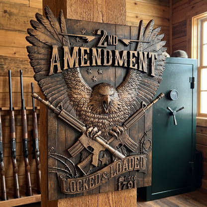 "The Patriot's Right" — Handcarved Wooden Art